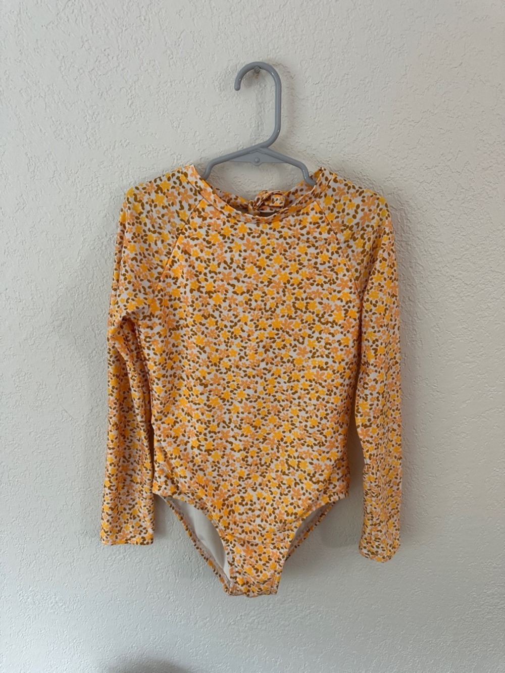 art class Yellow Floral Long-Sleeve One-Piece Swimsuit